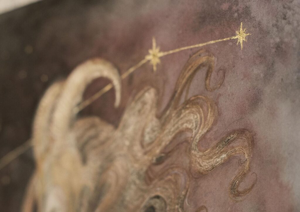 Aries painting detail